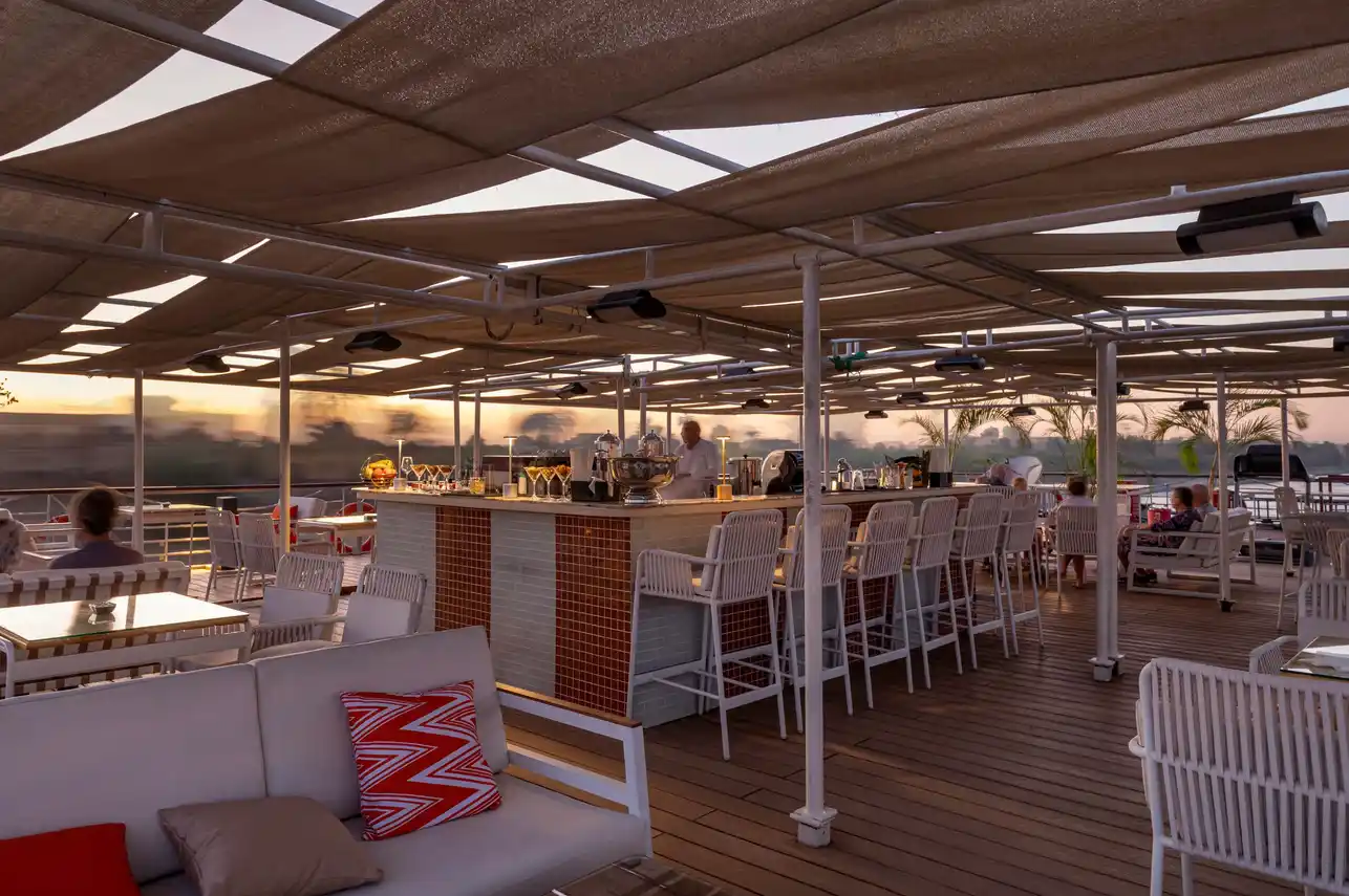 Sun deck of the Grand Mandarine Nile Cruise Nile cruise